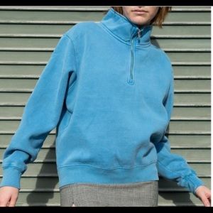 Brandy Melville blue half zip